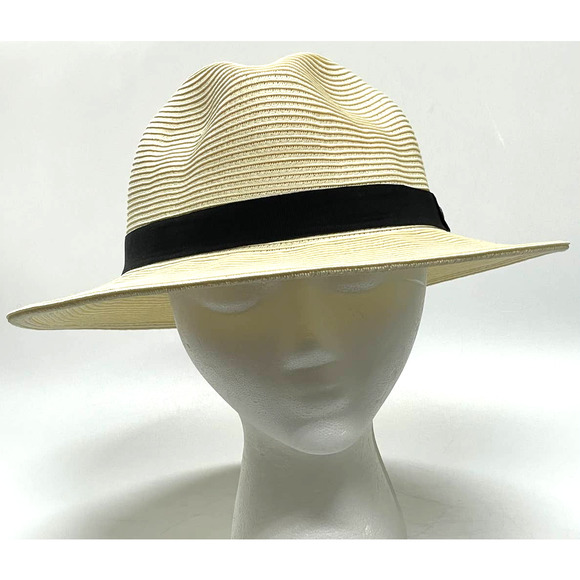 Sunday Cream Panama Hat with Black Band - Picture 2 of 9